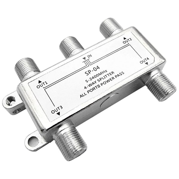 Distributør - 4-veis splitter, fullstendig skjermet, Unicable & HD egnet for