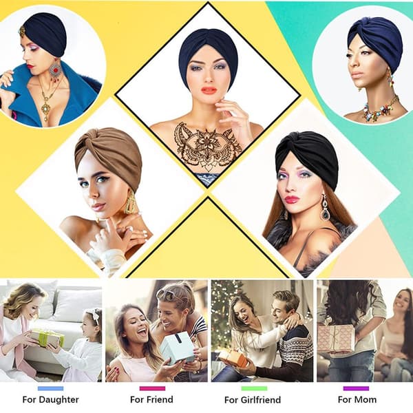Turbans til kvinder - Universal størrelse hår turban - Tie-Dye lysegrå