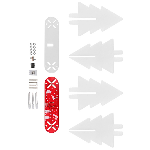 DIY tredimensionell julgran elektronisk LED-krets byggsats KLB