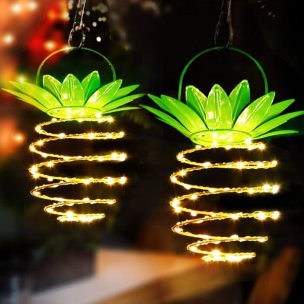Solcellslampa, solcellslampor trädgård solcellslampa ljusslinga utomhus 60 LED