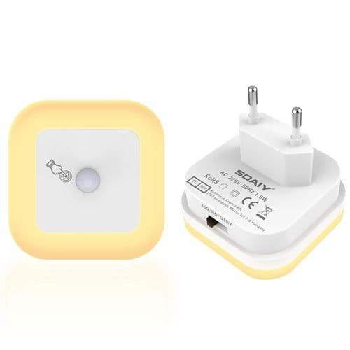Två LED-lampor med variabel intensitet med rörelsesensor