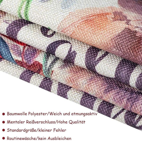 4-pack påskkuddfodral, kaniner, kaniner med ägg, kuddfodral, bomull