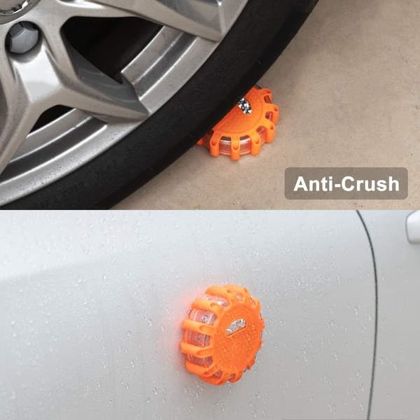Advarselslys, LED-advarselslys med magnet, 9 lysmoduser, vanntett blinkende KLB