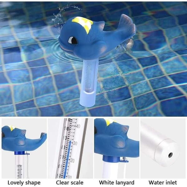 Flytende bassengtermometer med tau, støtsikker (haier)
