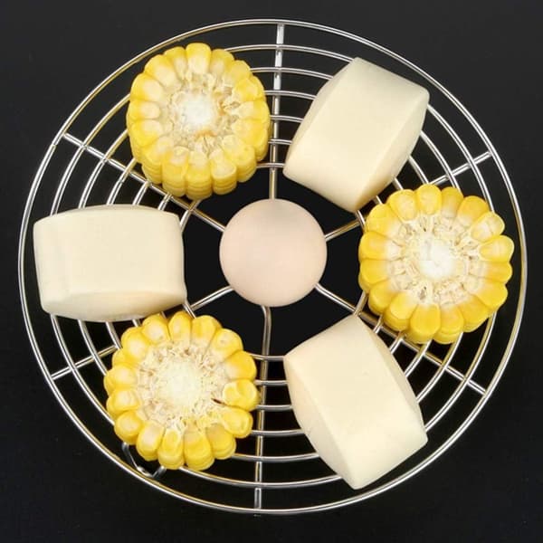 Rustfritt stål innlegg rack matlaging stativ damper innlegg kake rack runde