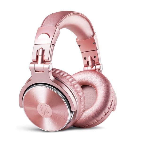 Over-ear-hovedtelefoner med kabel, 50 mm driver, baslyd, rosaguld
