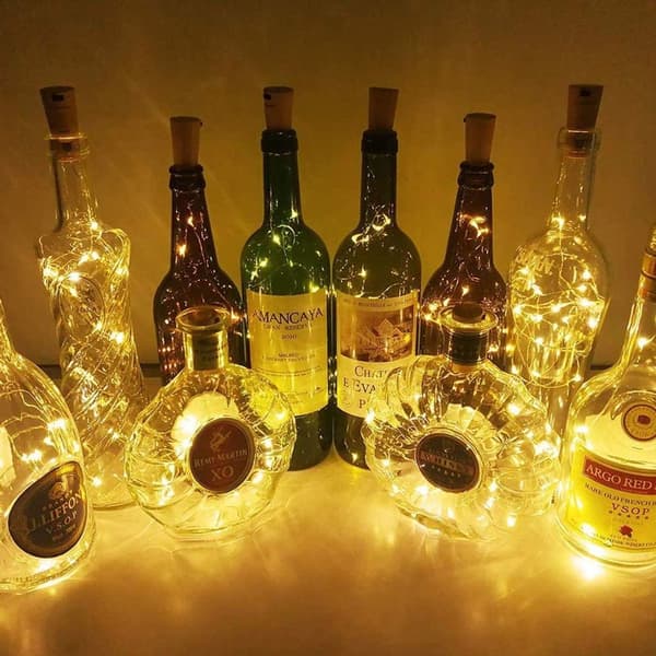 24-pack LED-flaskor med batteridrift, koppartrådslampor KLB