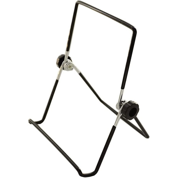 2-pakkauksen säädettävä rauta-telina, taitettava tablettiteline, näyttökehykset, valokuvat, reseptit, iPad, taidekokoelma, musta