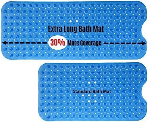 SlipX Solutions Ekstra lang bademåtte med skridsikker greb til badekar og