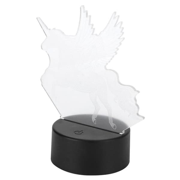 Farverig 3D lyslampe, LED touch-styring, dyrefigur, kunst KLB