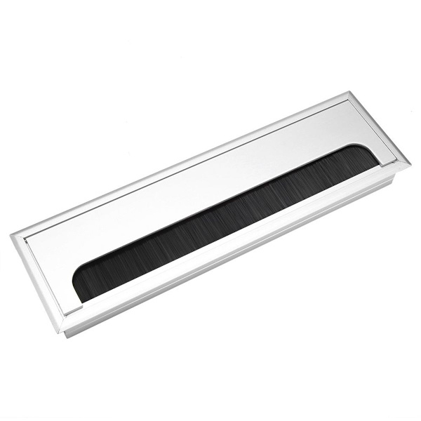 Kvadratisk aluminiumkabelgenomföring för skrivbord KLB