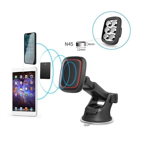 Magnetisk mobiltelefonhållare för bilen. Universell hållare för