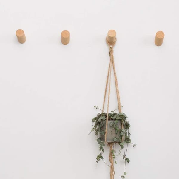 Træ hat holder væg krog, træ krog sæt KLB