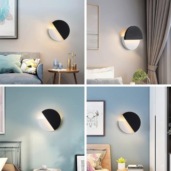 Applique murale à LED Éclairage mural décoratif modern noir with LED 12