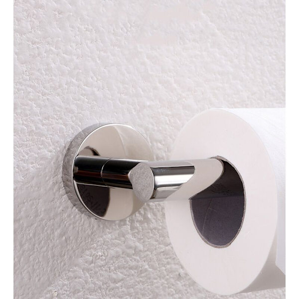 Toiletrulleholder i rustfrit stål (sort).