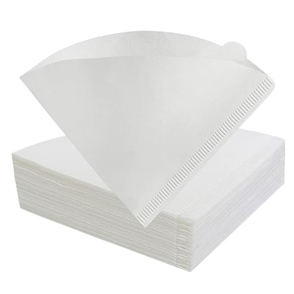 Æske med 2-4 kopper V60 filterkop kaffe filterpapir V neutral hvid
