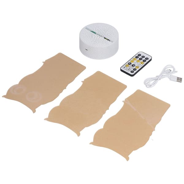 Natlys 3D Multicolor Sød Ugle Mønster LED Touch Nat KLB