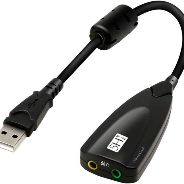 Eksternt USB-lydkort for datamaskin USB-lydstereoadapter for eksternt