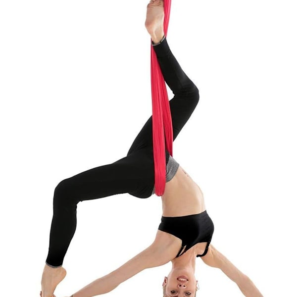 1M X 2.8M Anti-Gravity Yoga Swing Hängmatta Aerial Inversion Strap Röd KLB
