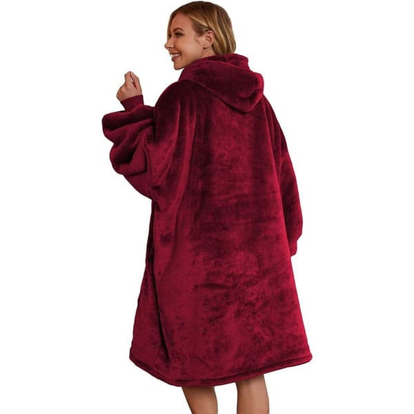 Oversized genser teppe unisex hette teppe bærbart koselig teppe med ermer og T KLB