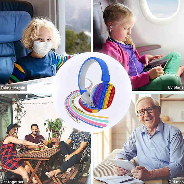 Bluetooth-headset, trådløst stereo-headset med blå
