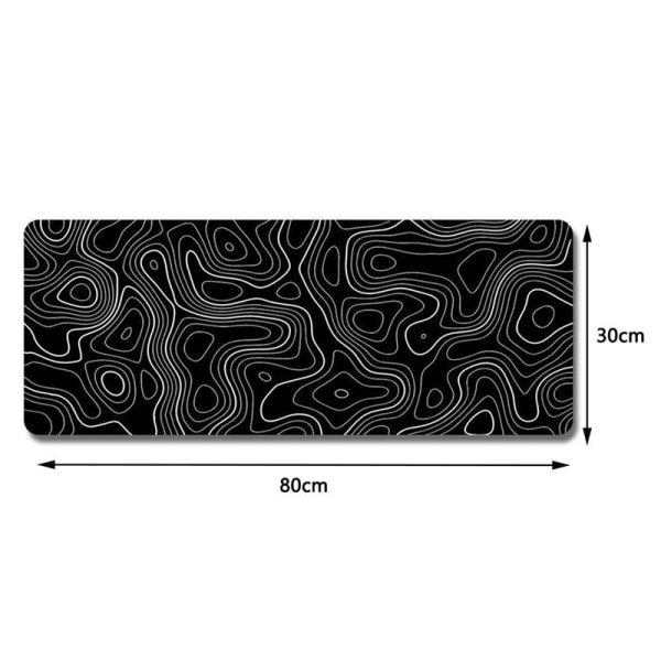 Pelialusta 800 x 300 mm Taiteellinen kaareva hiirimatto Suuret ommellut reunat