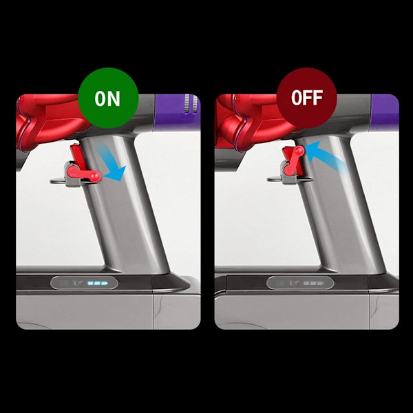 På/av-bryterlås for Dyson V6 V7 V8 V10 V11 V15 støvsuger KLB