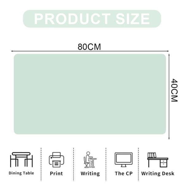 80*40cm dobbeltsidet skrivebordsplade, vandtæt, style4