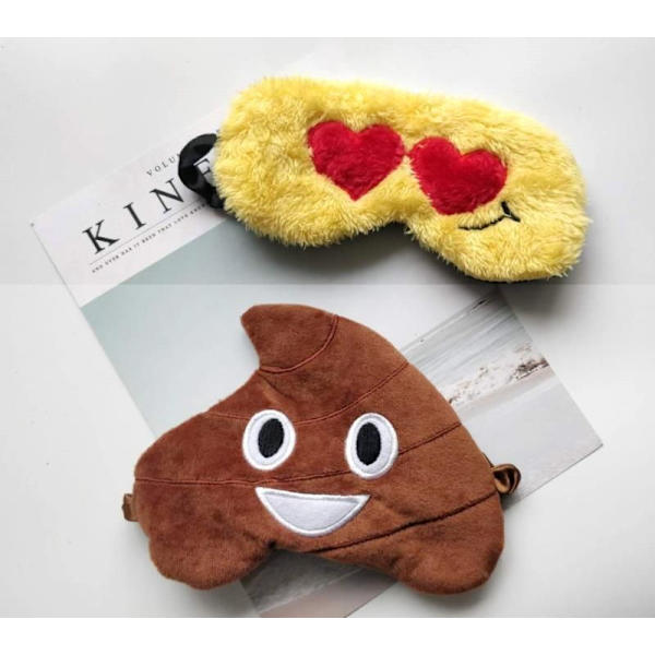 Rolig bajsformad ögonmask En-delad sovande Emoticons Ljusblockerande Bekväm ögonmask för män kvinnor