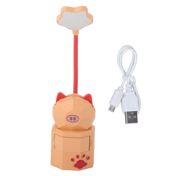 USB-ladet LED-gris bordlampe for barnerom KLB