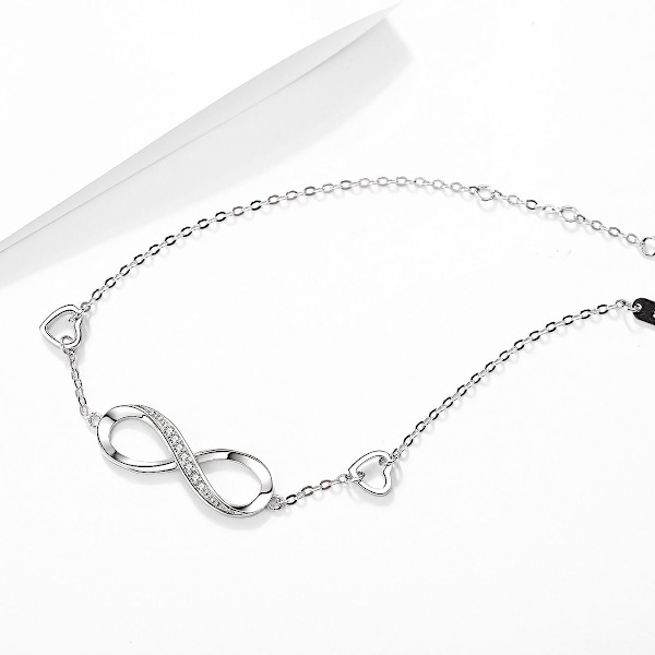 Glittrande justerbart armband i sterlingsilver (1 st)