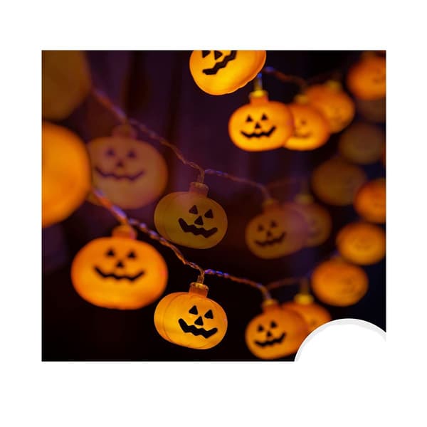 Halloween-fe-lys, Halloween-græskar-dekoration-fe-lys, græskar KLB