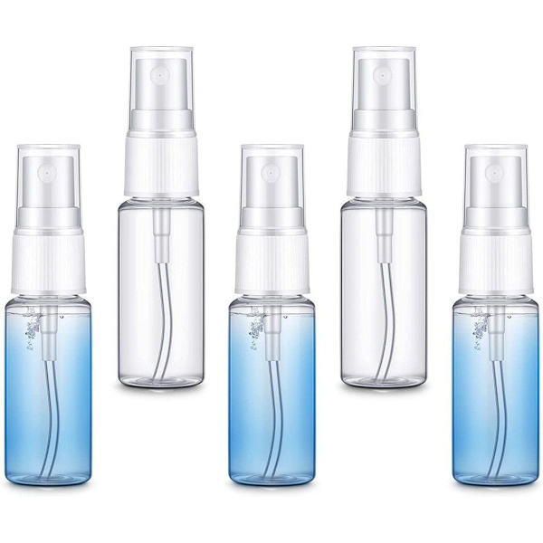 5-pack 20 ml sprayflaskor, kosmetisk mistflaska, transparent plastspray KLB