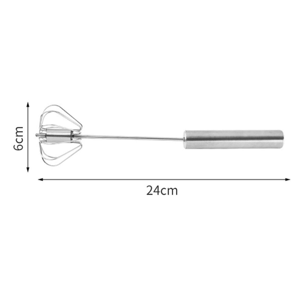 Eggvisp, visp i rustfritt stål for å piske egg, liten