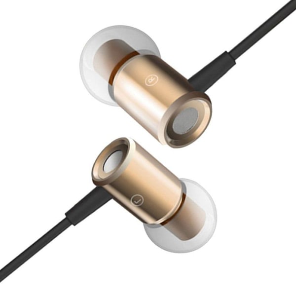 In-ear-hovedtelefoner, støjisolerende øretelefoner, guld