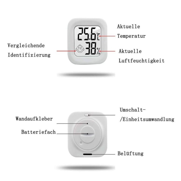 Fuktighetsmåler og termometer med høy presisjonsmonitor