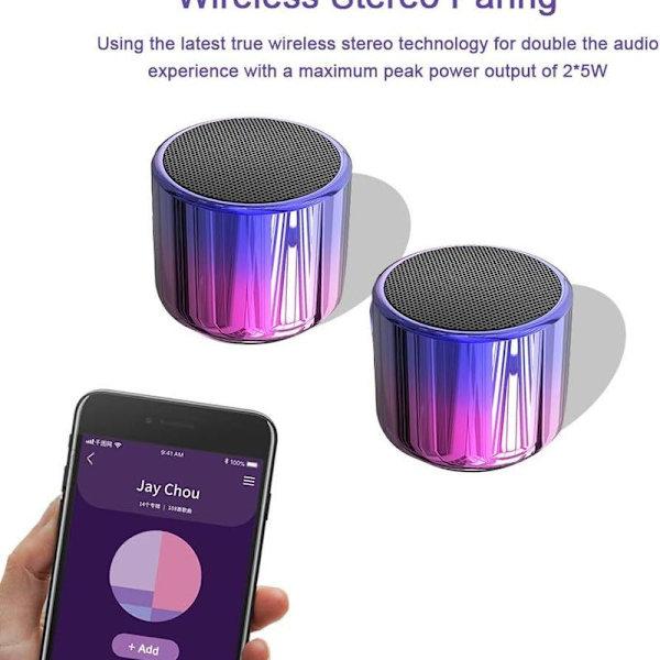 Langaton mini kannettava Bluetooth-kaiutin Super Stereo IP65