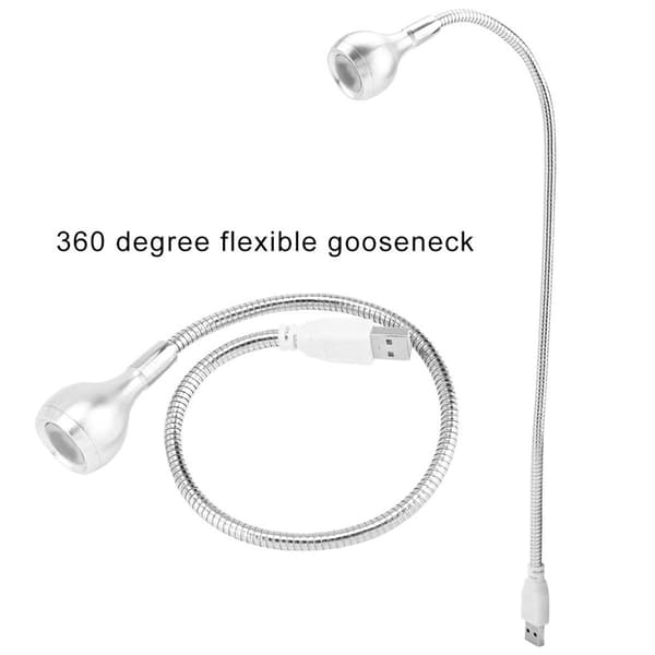 1W Lang Fleksibel Hals Bærbar USB LED Lys til Nat Læsning KLB