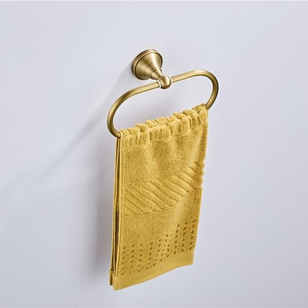 Håndklædeholder ring, antik messing oval håndklædeholder, håndklædeholder til køkken, ba