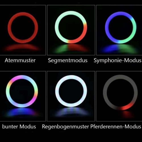 Ringlys til bærbar computer til videokonferencer, 8\" LED selfie ringlys med udtræk