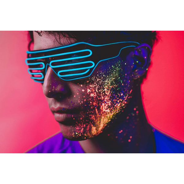 Balinco LED-briller med 3 flash-tilstande - Perfekt til DJ Techno Festival | Halloween | Karneval | forklædning