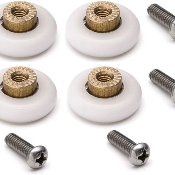 4-pack 19mm duschdörrrullar - Glidande ersättningsdel KLB