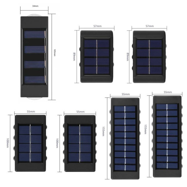 4LED Ni-MH Solcelle Have Lamper til Udendørs Have Dekoration Væglampe