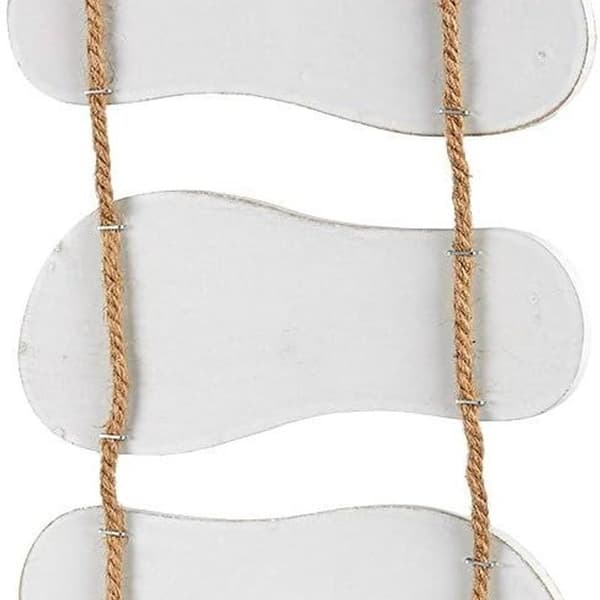 Nautiska strandflip-flop väggdekor i trä