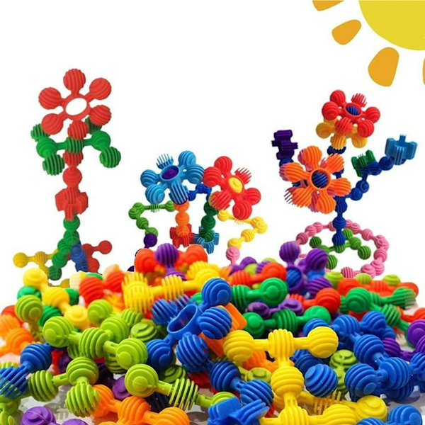 Rainbow Star Flex Create -palapeli - STEM-lelut - Aivoja kehittävät lelut lapsille, opettavainen vaihtoehto rakennuspalikoille - Turvallinen materiaali lapsille (säilytyspussilla)