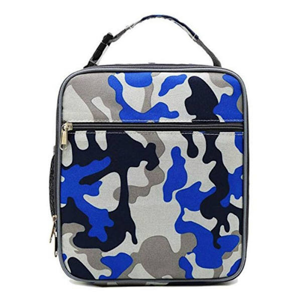Madkasse til børn isoleret blød taske mini køler tilbage til skolen termisk tote kit til piger, drenge, camouflage