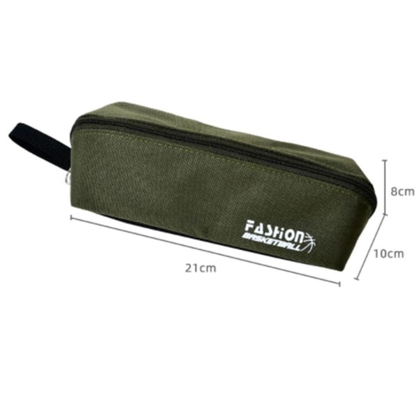 Pencil Case Large Capacity Zipper Pencil Case Military Green KLB