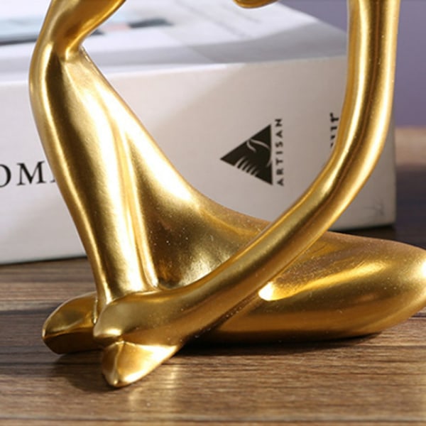 Den Sorte Tænker Statue, Resin Tænker Abstrakt Skulptur Statue Moderne Karakter Figurer Hjem Indretning Kontor Skrivebord Ornament Fødselsdagsgaver