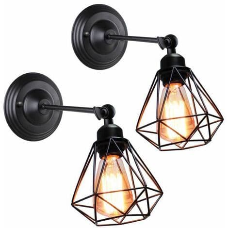 Væglampe Indendørslampe 16cm sort