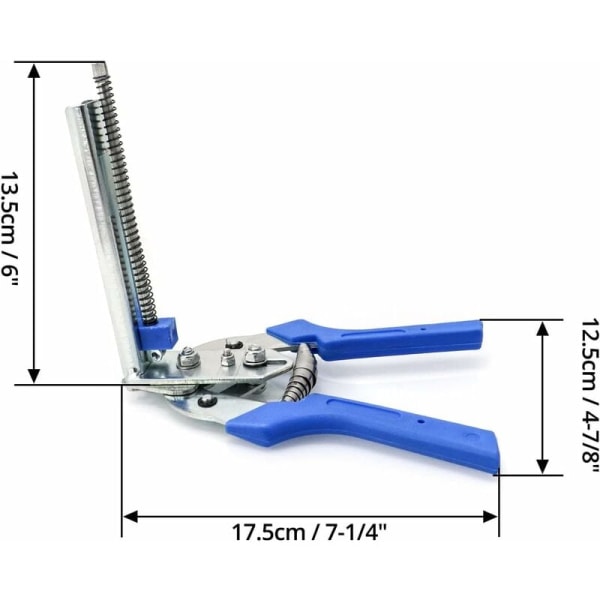 Hurtig gjerdetang tynn nettingfiksering, hagegjerdetang tang, nettingtang + 600 klips for nettingfikseringstang KLB